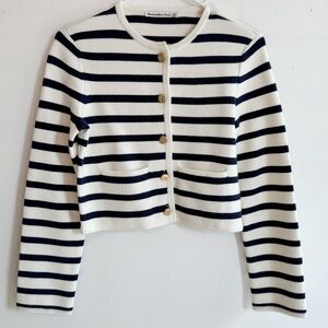 Abercrombie & Fitch Luxeloft Crew Sweater Jacket NWT XXS / XS Boxy Fit, Cozy